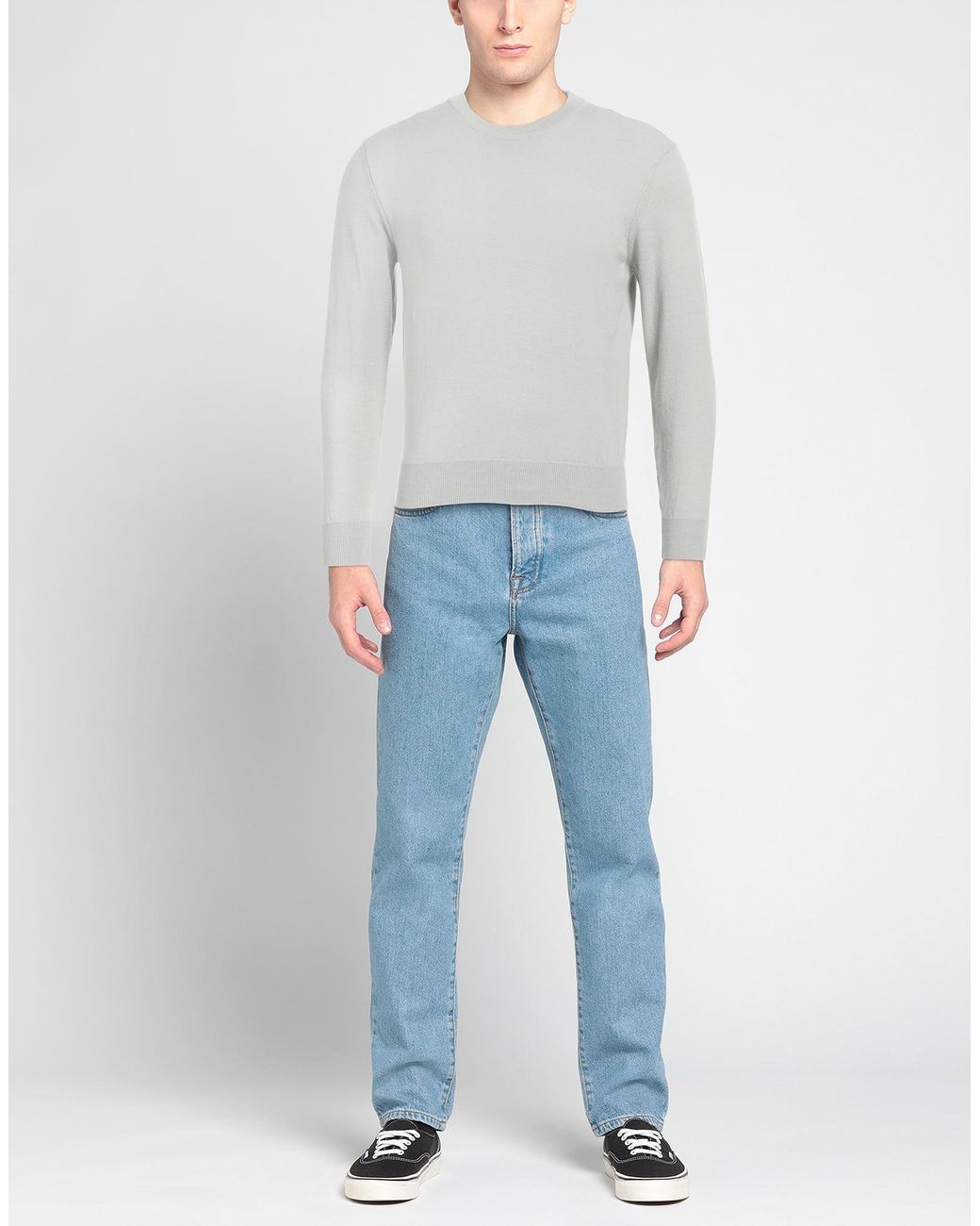 Vneck Pullover in White für Herren
