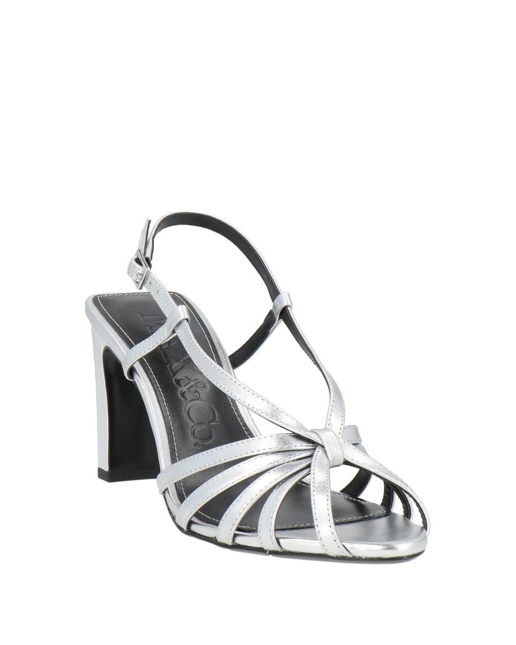 MAX&Co. Metallic Sandals Leather