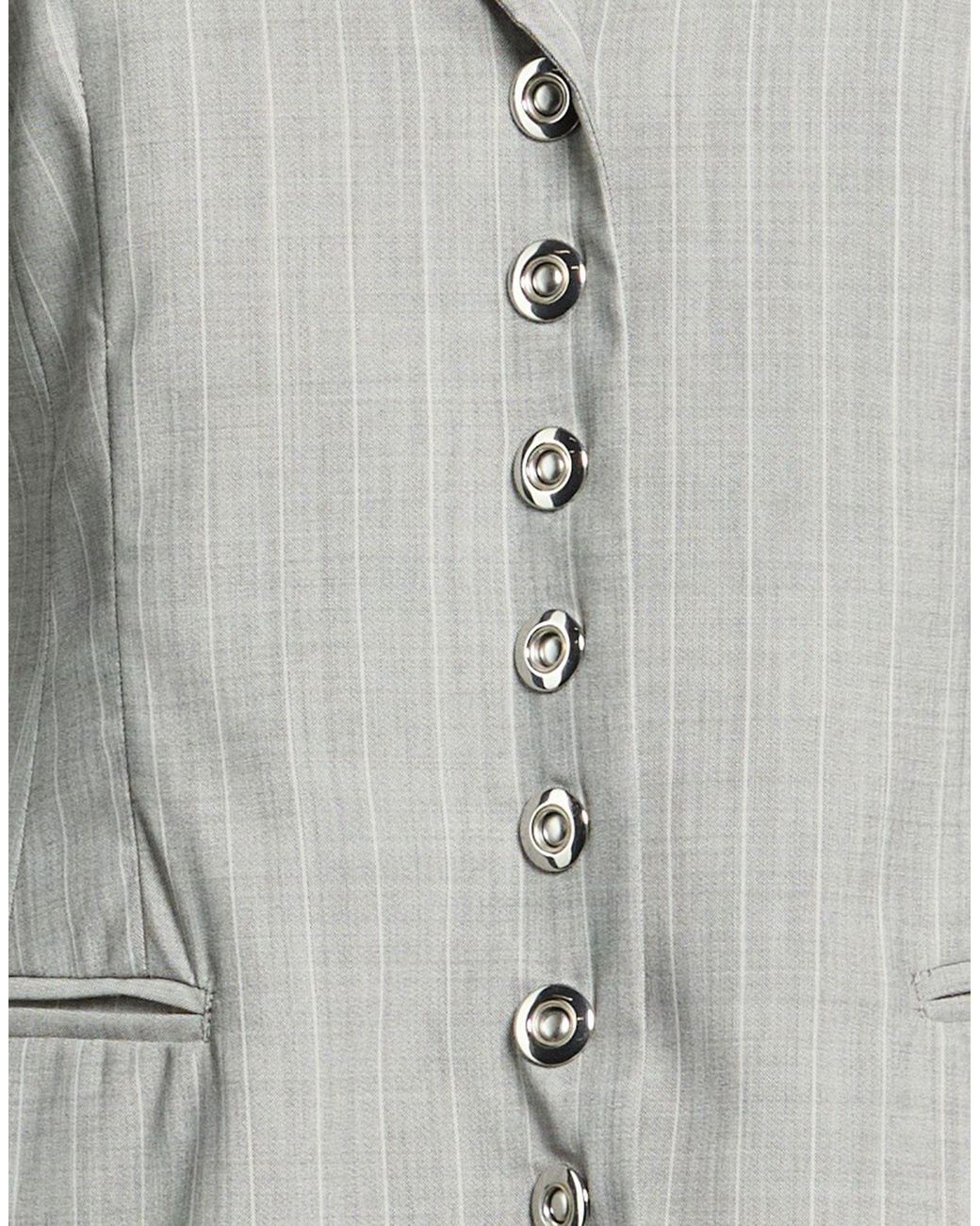 MAX&Co. Gray Blazer Virgin Wool, Polyester, Elastane