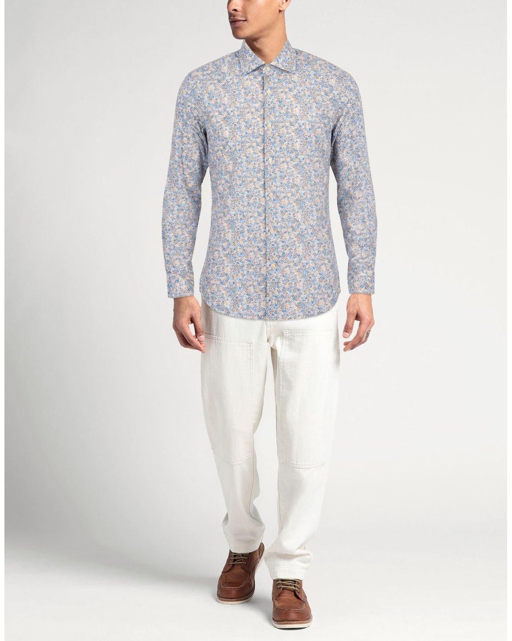Alessandro Gherardi Blue Shirt Cotton for men