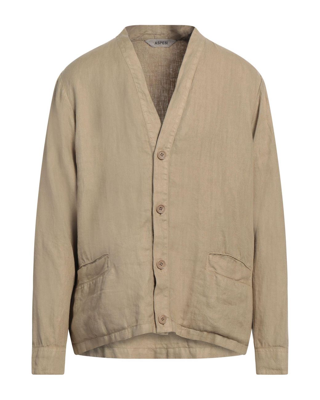 Aspesi Brown Jacket Hemp for men