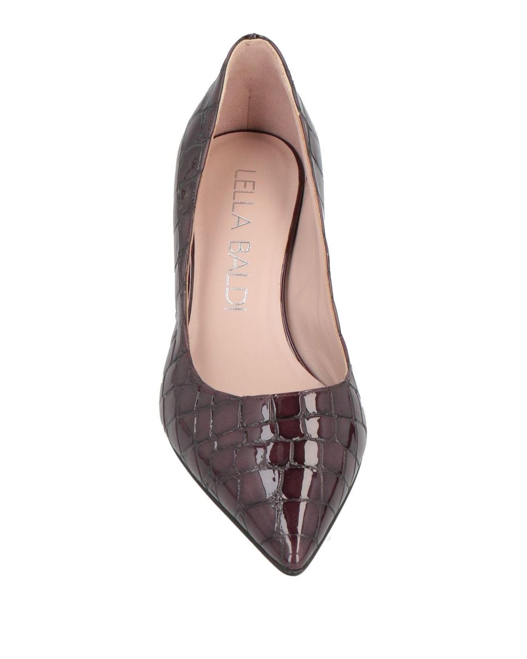 Lella Baldi Brown Plum Pumps Leather
