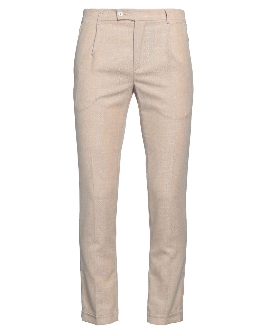 Daniele Alessandrini Natural Pants Polyester, Viscose, Elastane for men