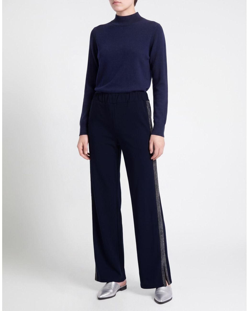 Haveone Blue Midnight Pants Viscose, Nylon, Elastane