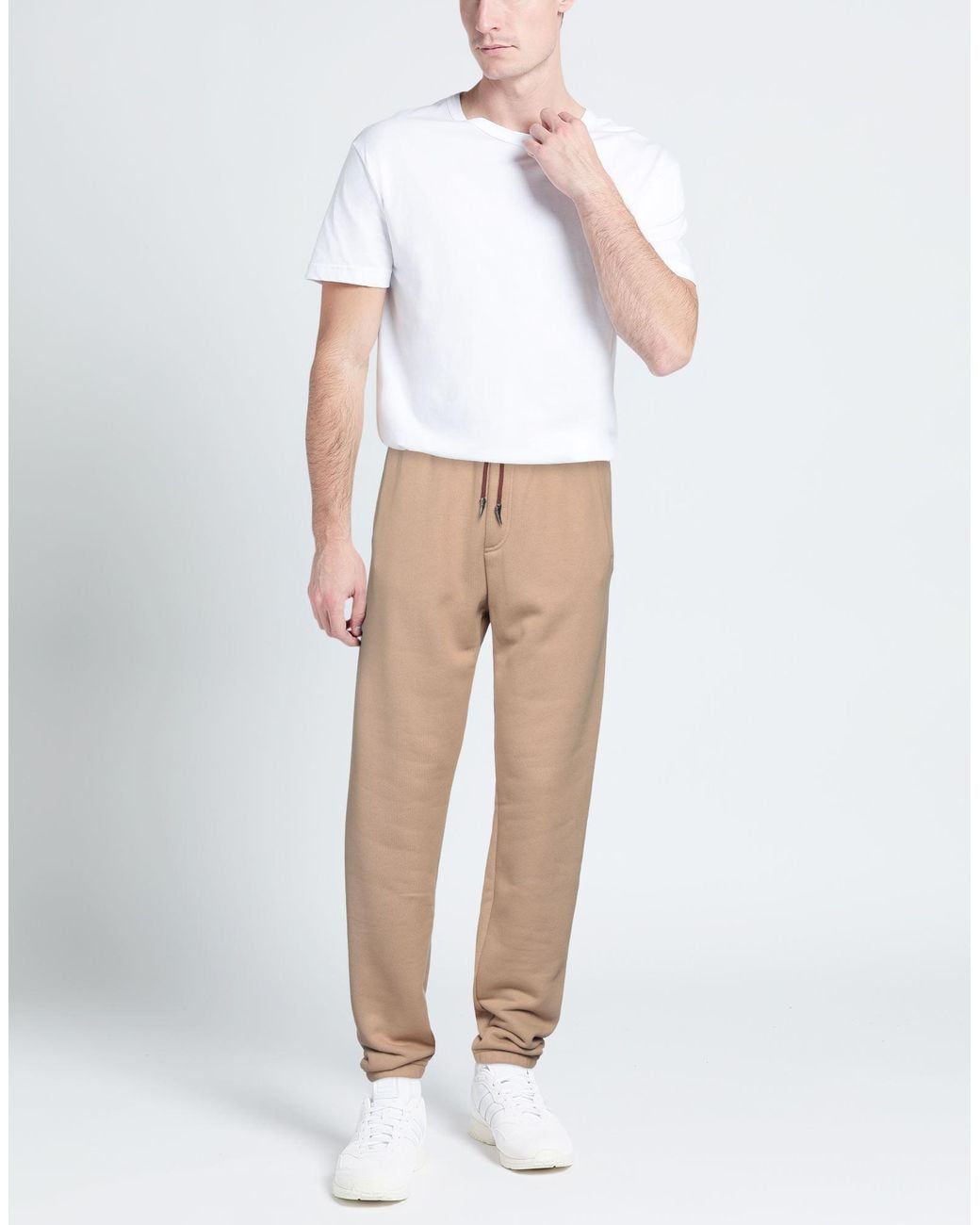 Roberto Cavalli Natural Sand Pants Cotton for men