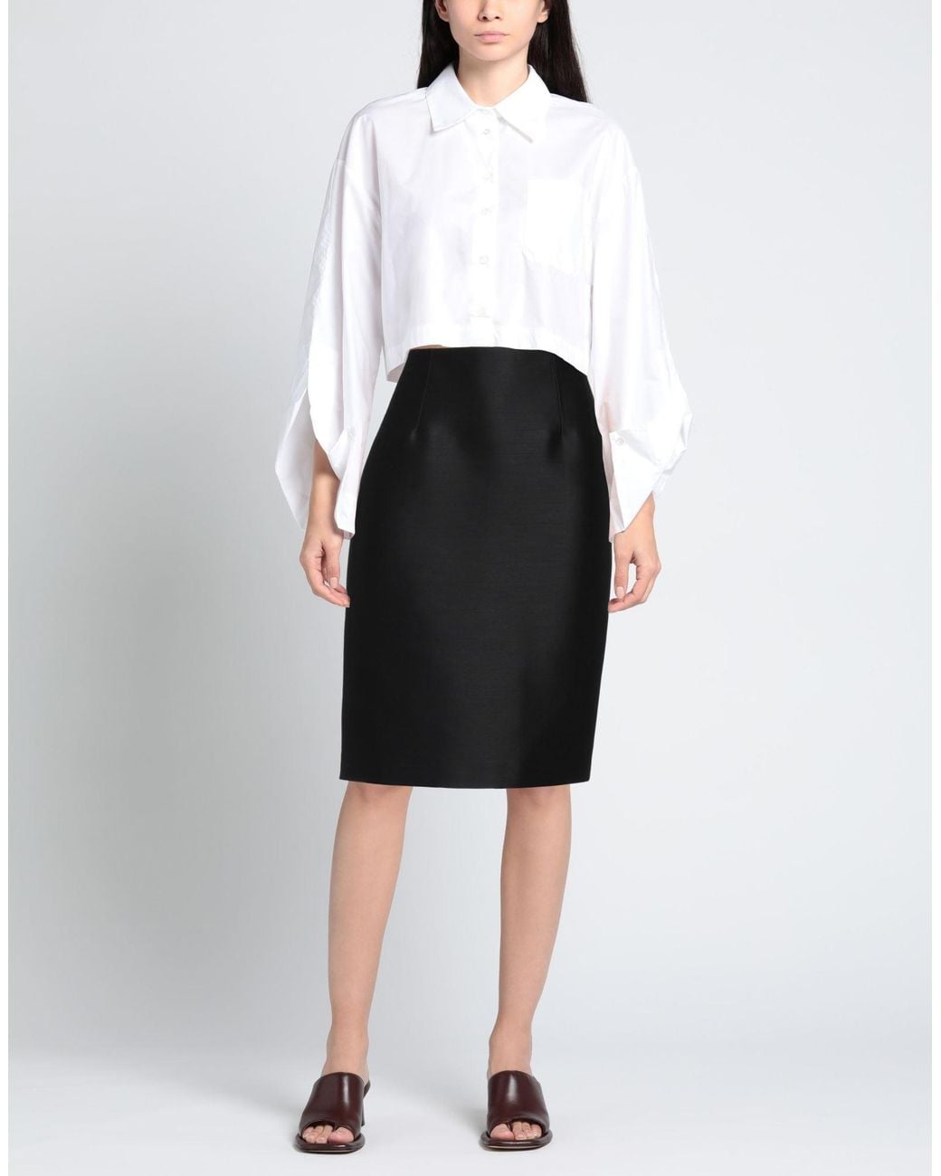 Versace Black Midi Skirt