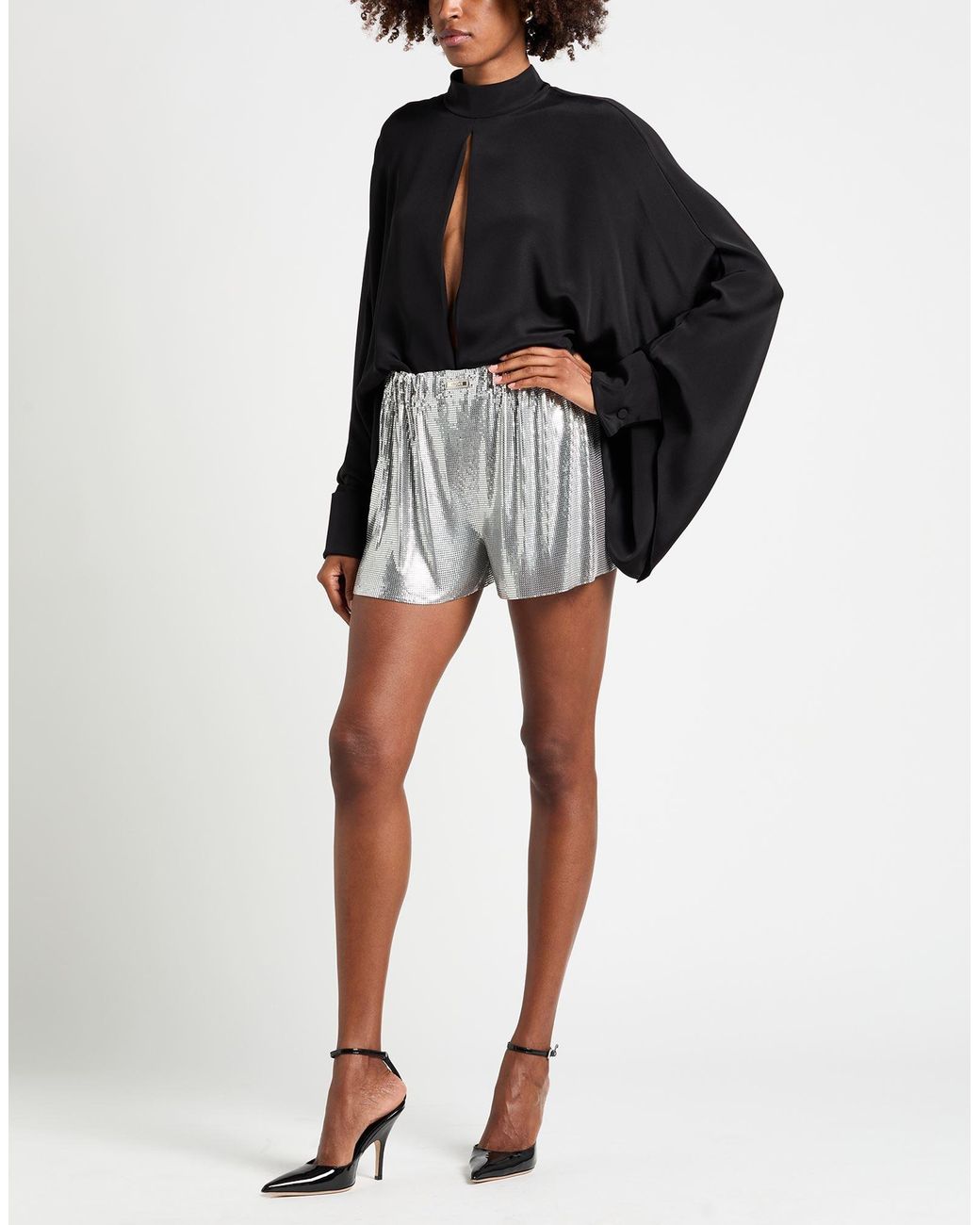 Versace Gray Shorts & Bermuda Shorts Metal