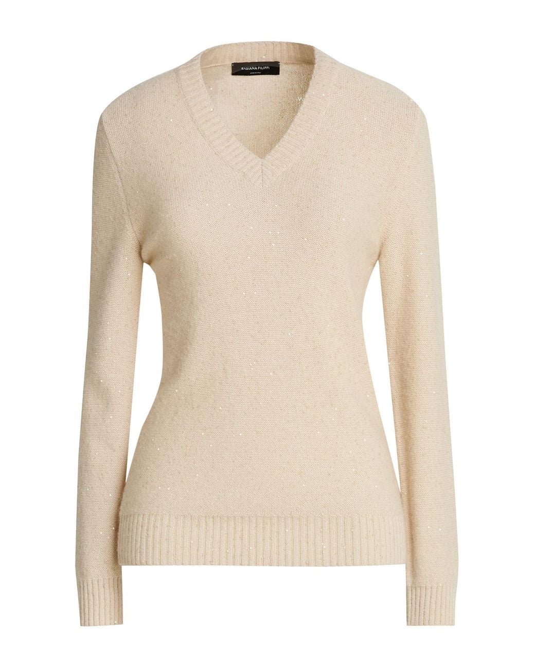Fabiana Filippi Natural Sweater Virgin Wool, Silk, Cashmere, Alpaca Wool, Polyester