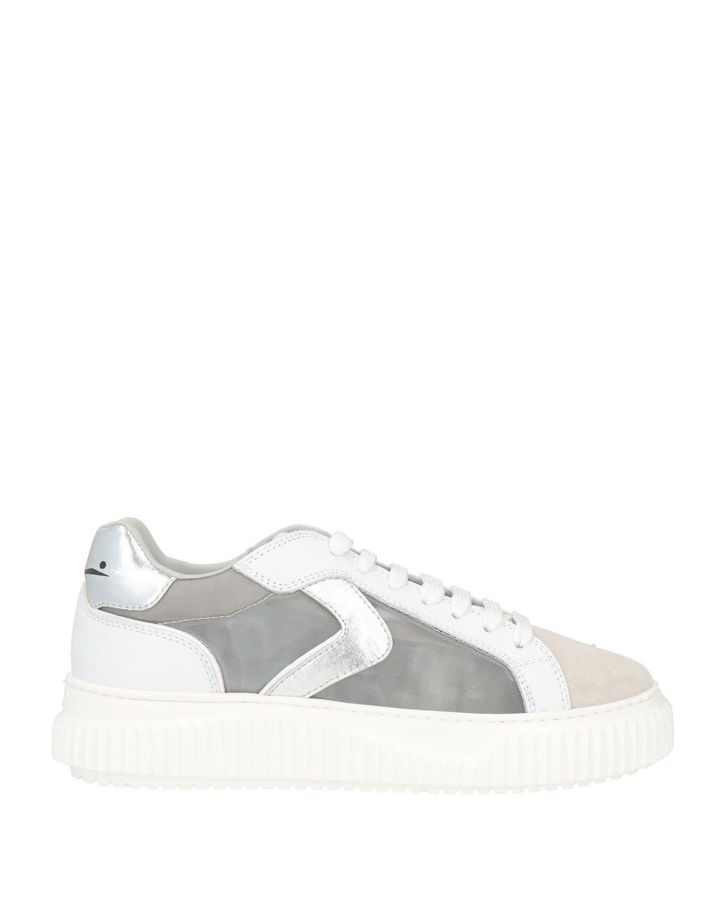 Voile Blanche White Sneakers Leather, Textile Fibers