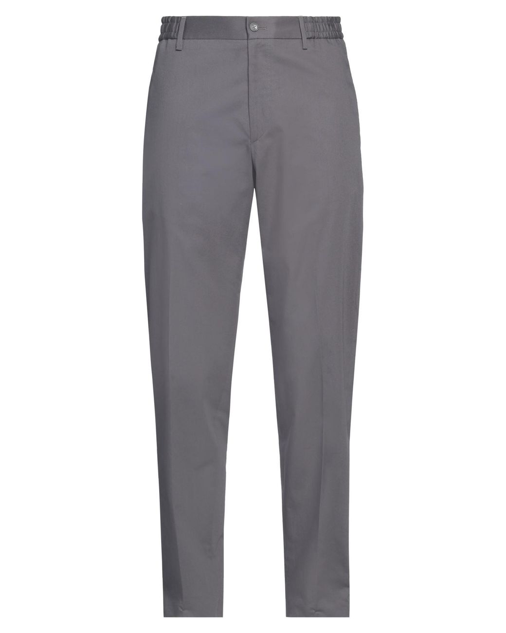 Tagliatore Gray Lead Pants Cotton, Elastane for men