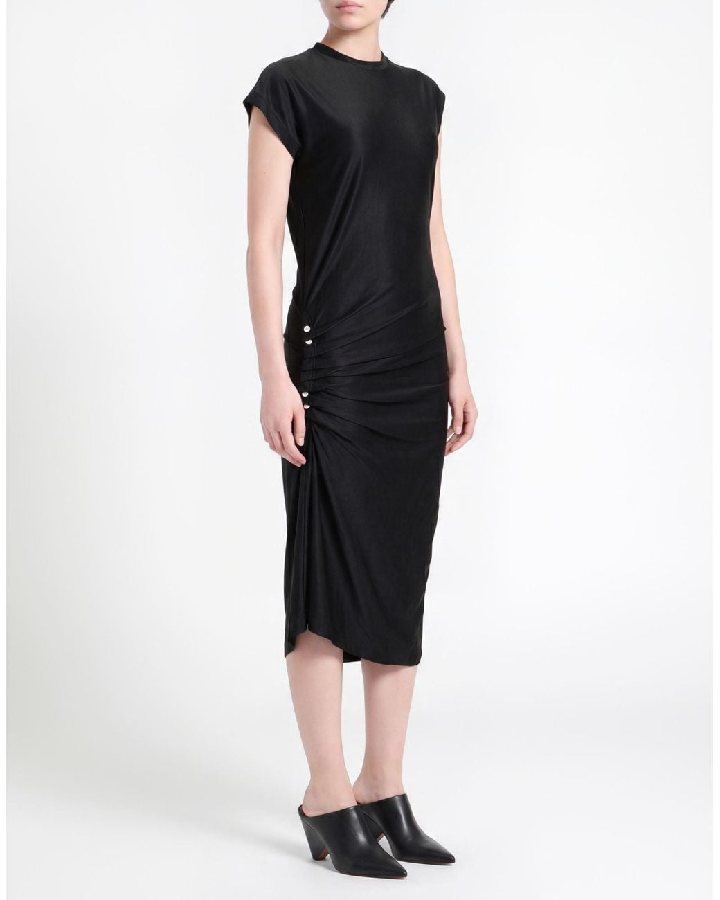 Rabanne Black Midi Dress Viscose, Elastane