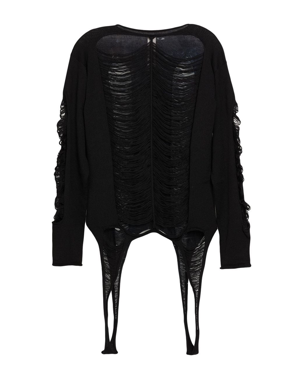 Rick Owens Black Sweater Virgin Wool for men