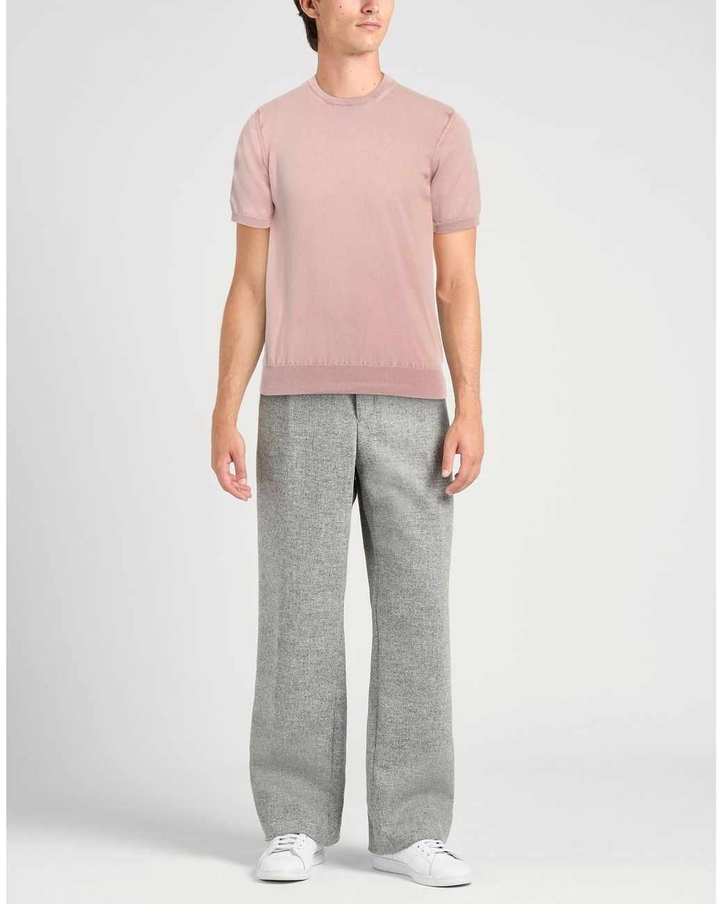 Alpha Studio Pink Sweater Cotton for men