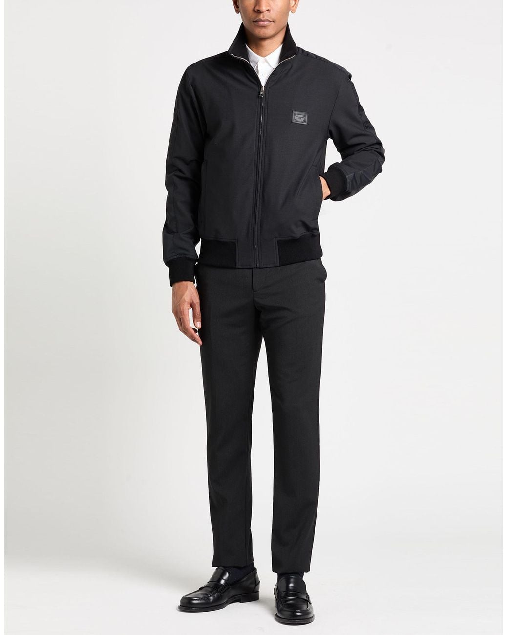 Dolce & Gabbana Black Jacket Wool, Polyester, Polyamide, Elastane for men