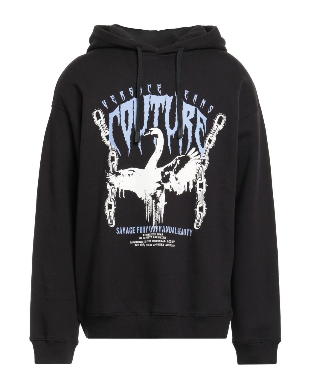 Versace Jeans Couture Black Sweatshirt Cotton for men