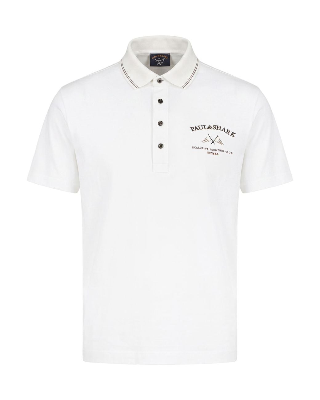 Paul & Shark White Polo Shirt Cotton, Lyocell for men