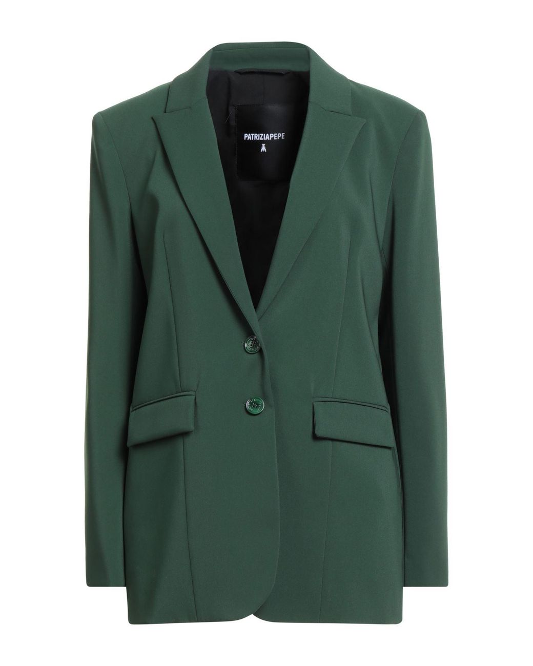 Patrizia Pepe Green Blazer Polyester, Elastane