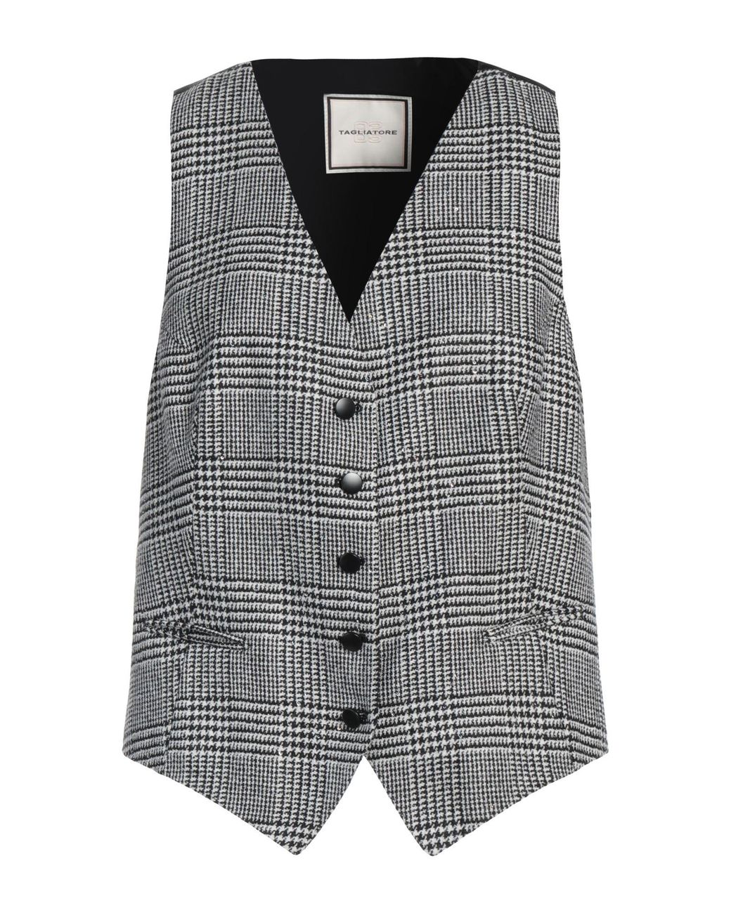 Tagliatore 0205 Gray Tailored Vest Virgin Wool, Polyamide, Polyester, Elastane