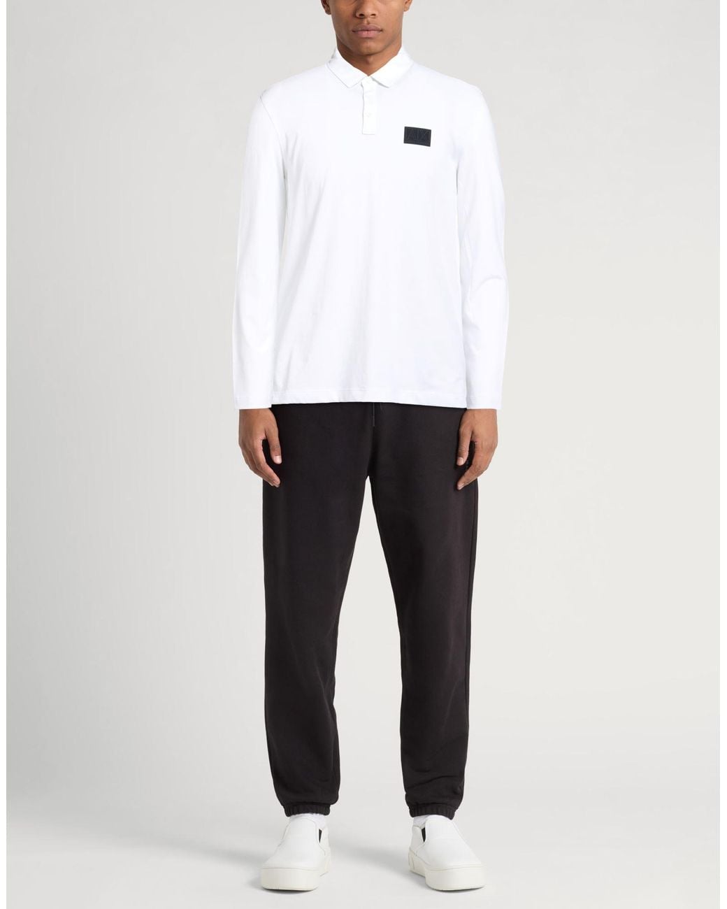 ARMANI EXCHANGE White Polo Shirt Cotton for men