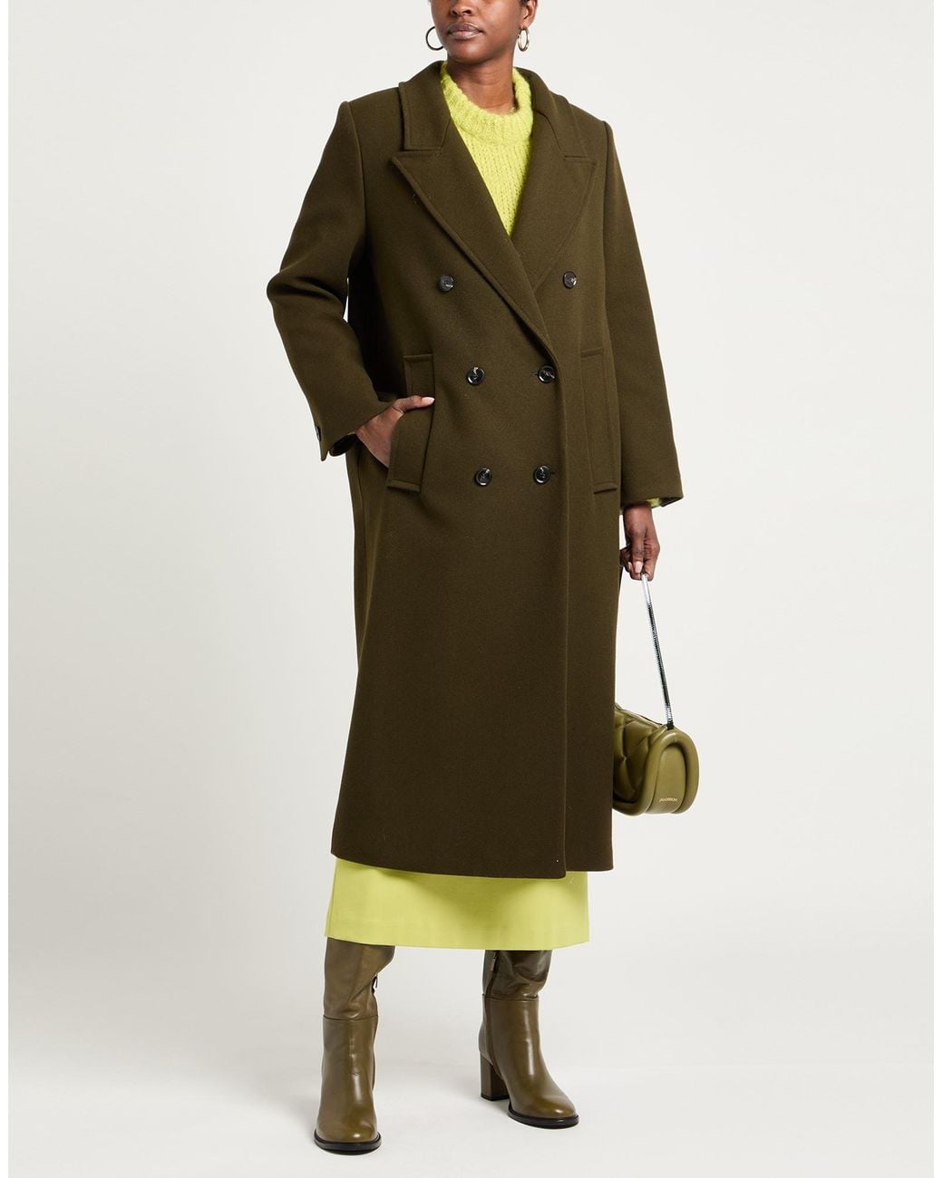 IVY & OAK Green Coat Virgin Wool, Polyamide