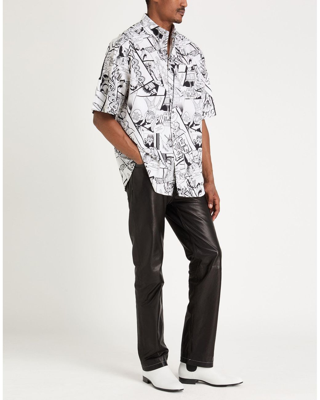 DOUBLE A by WOOD WOOD White Shirt Cotton for men