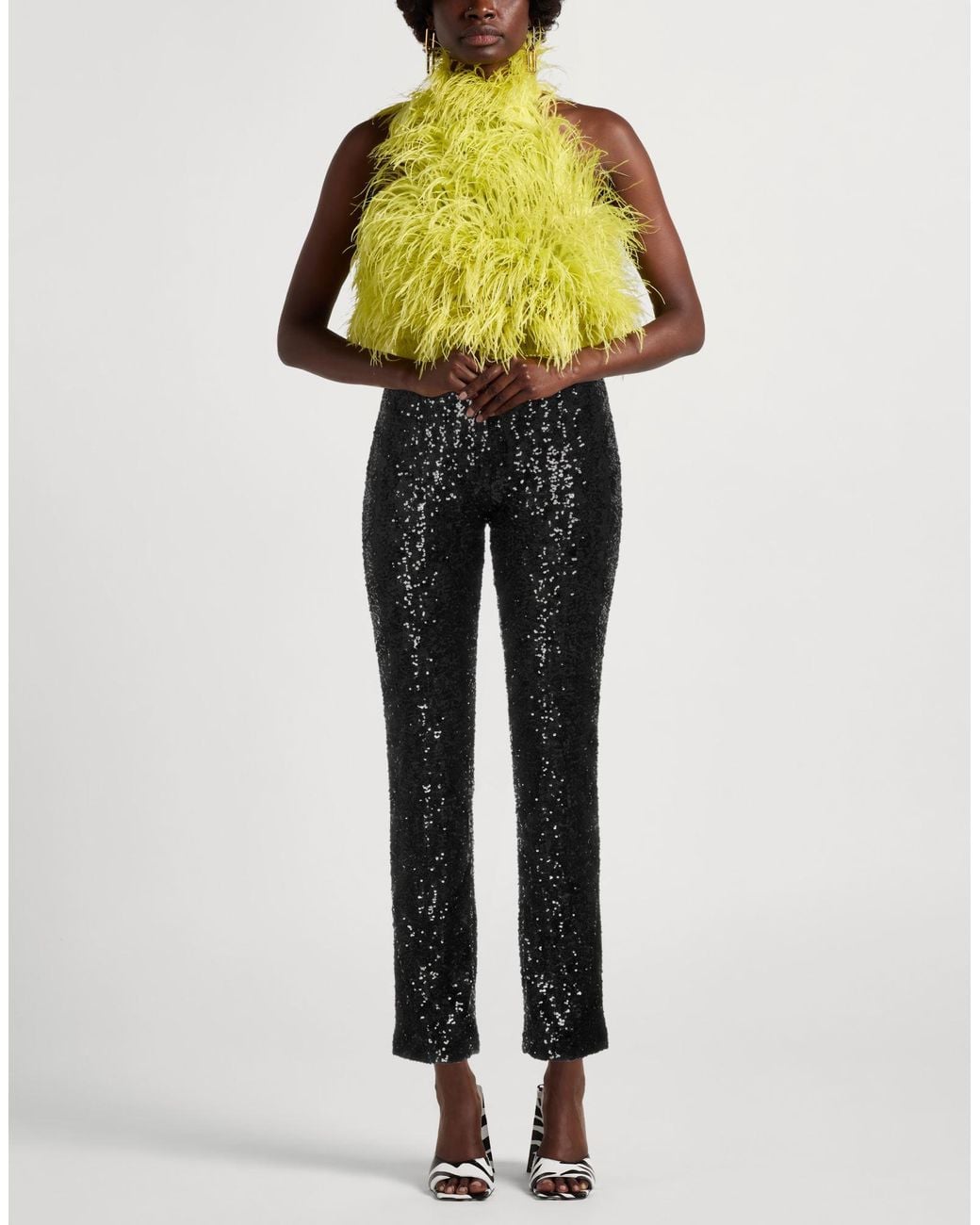 La Petite Robe Di Chiara Boni Black Pants Polyester, Polyamide, Elastane
