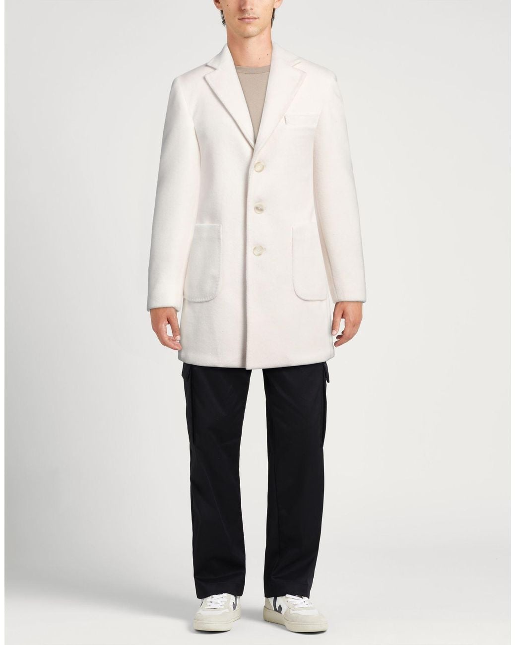 TELA-N° White Ivory Coat Polyester for men