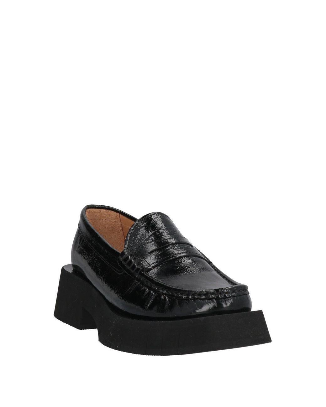 Paloma Barceló Black Feather Loafers Leather