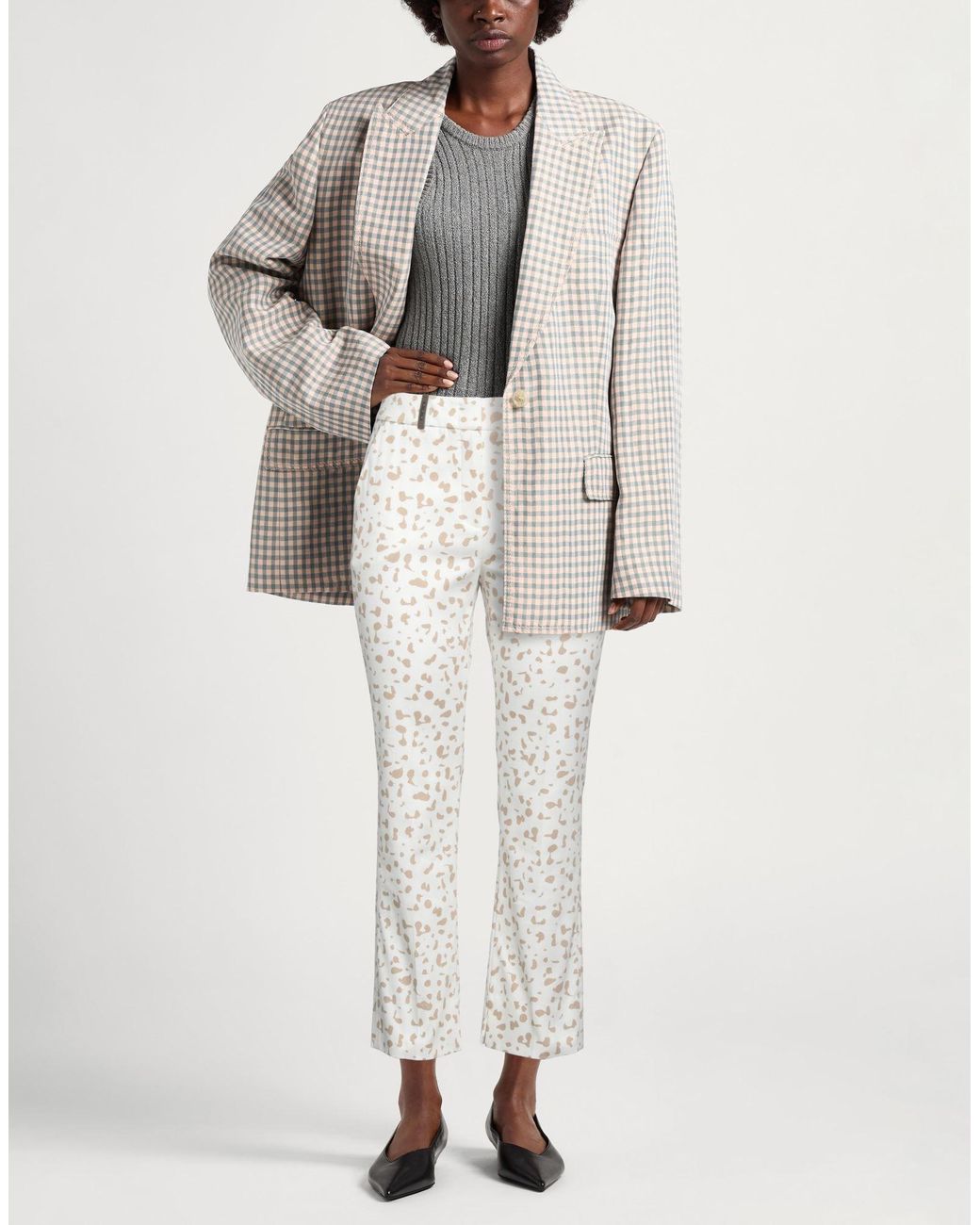 Peserico White Pants Cotton, Elastane