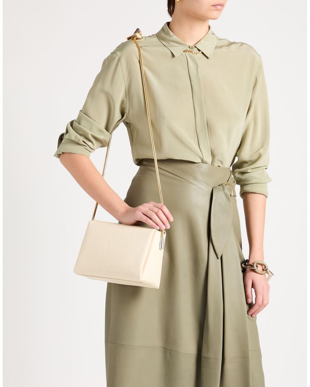 Marni Natural Cream Cross-Body Bag Leather