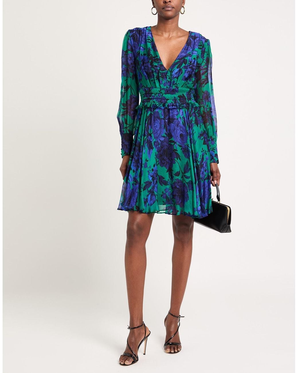Liu Jo Blue Mini Dress Silk, Viscose