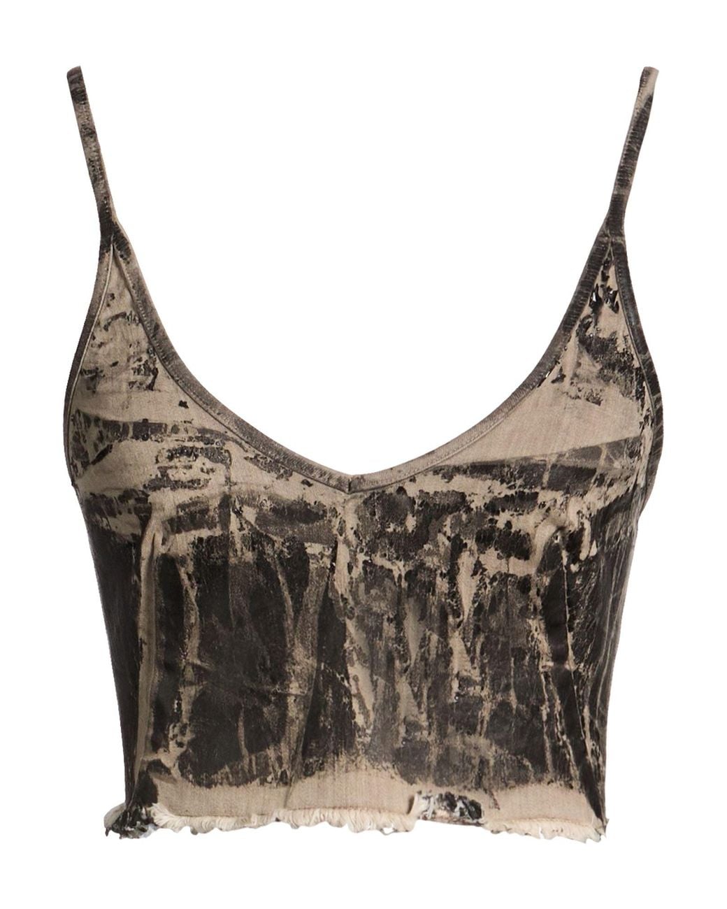 Rick Owens Gray Top Cotton, Elastane, Rubber