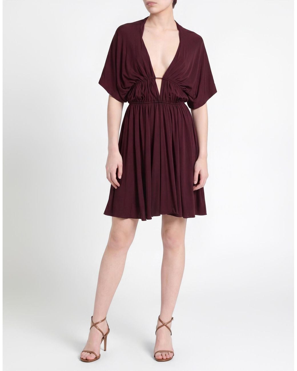 Alaïa Purple Mini Dress Viscose, Elastane