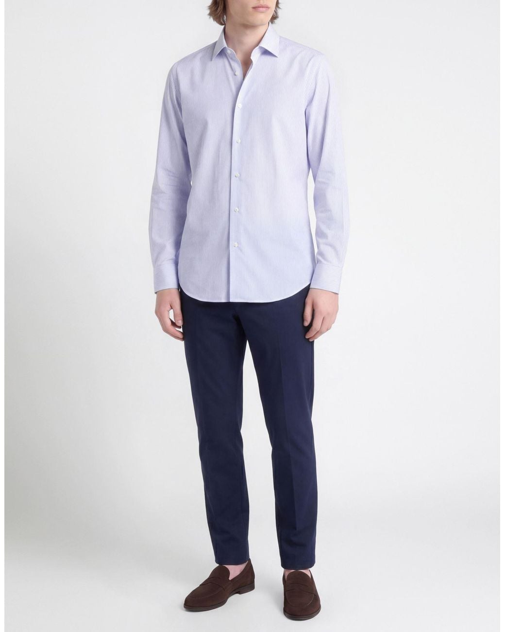 Ghirardelli Blue Shirt Cotton for men