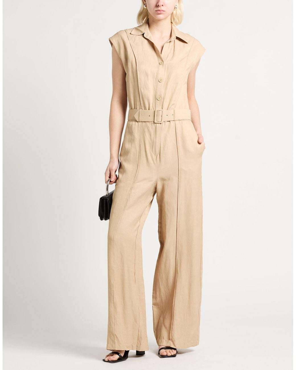 Kaos Natural Sand Jumpsuit Viscose, Linen
