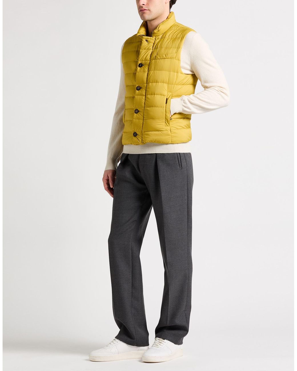Moorer Yellow Puffer Polyamide, Polyurethane for men