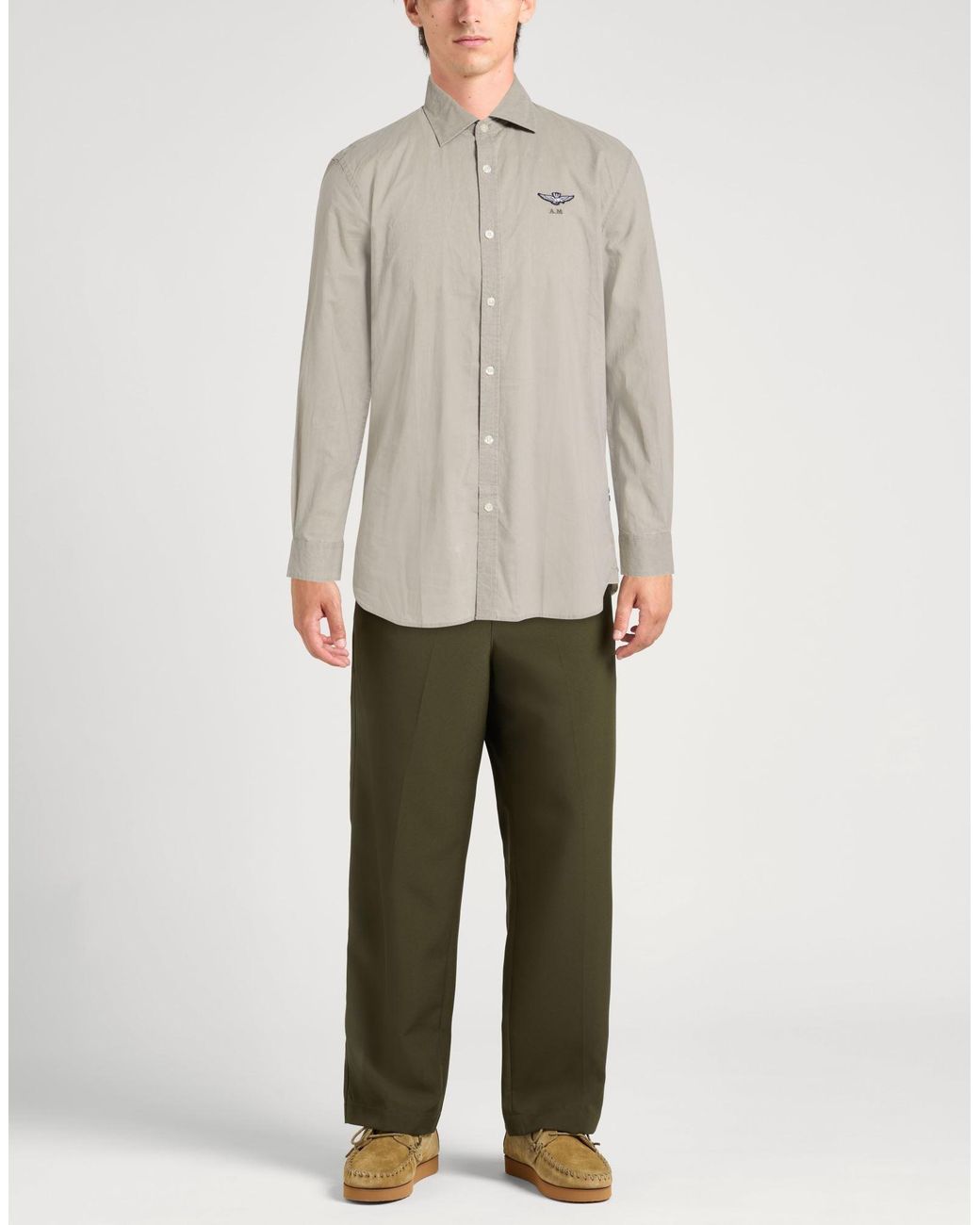 Aeronautica Militare Gray Shirt for men