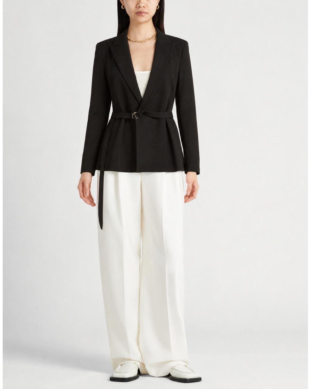 ViCOLO Black Blazer Polyester, Viscose, Elastane