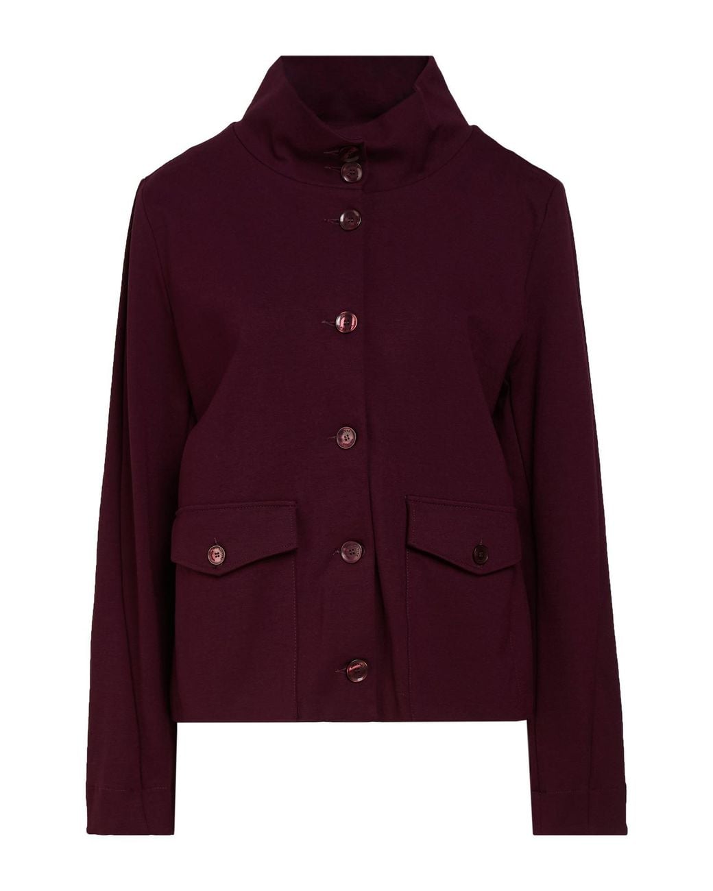 European Culture Purple Plum Jacket Viscose, Polyamide, Elastane