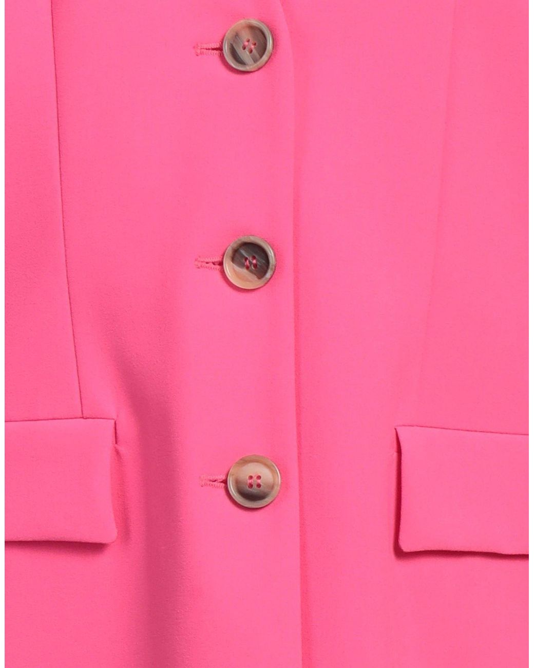 Semicouture Pink Tailored Vest Polyester, Viscose, Elastane