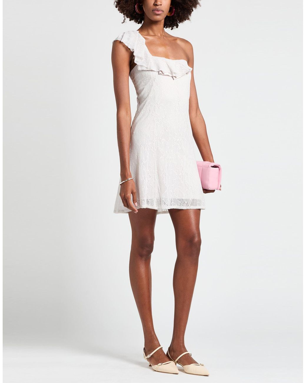 The Kooples White Light Mini Dress Wool, Polyamide