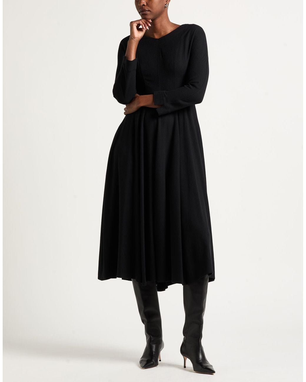 Gentry Portofino Black Midi Dresses