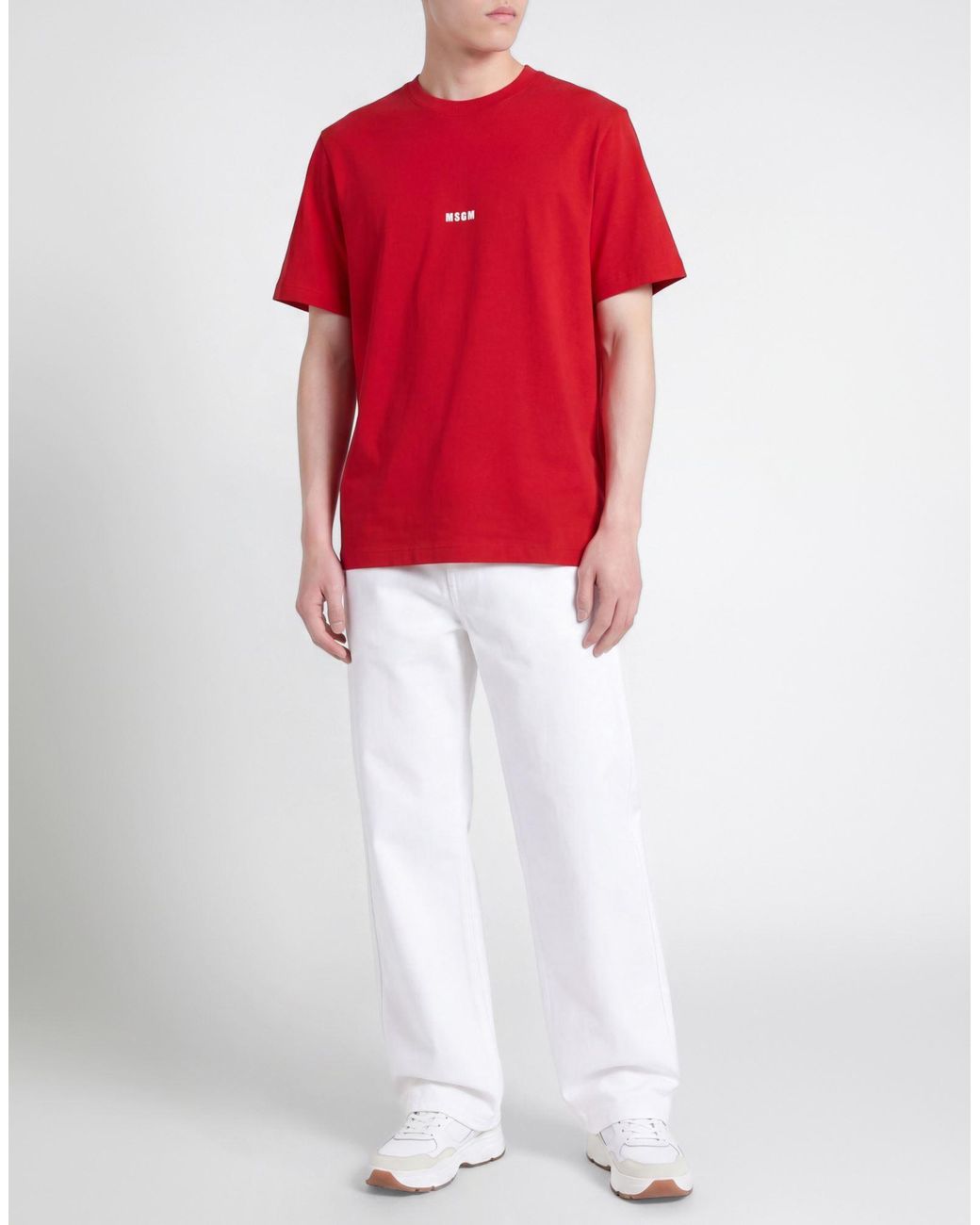 MSGM Red T-Shirts for men