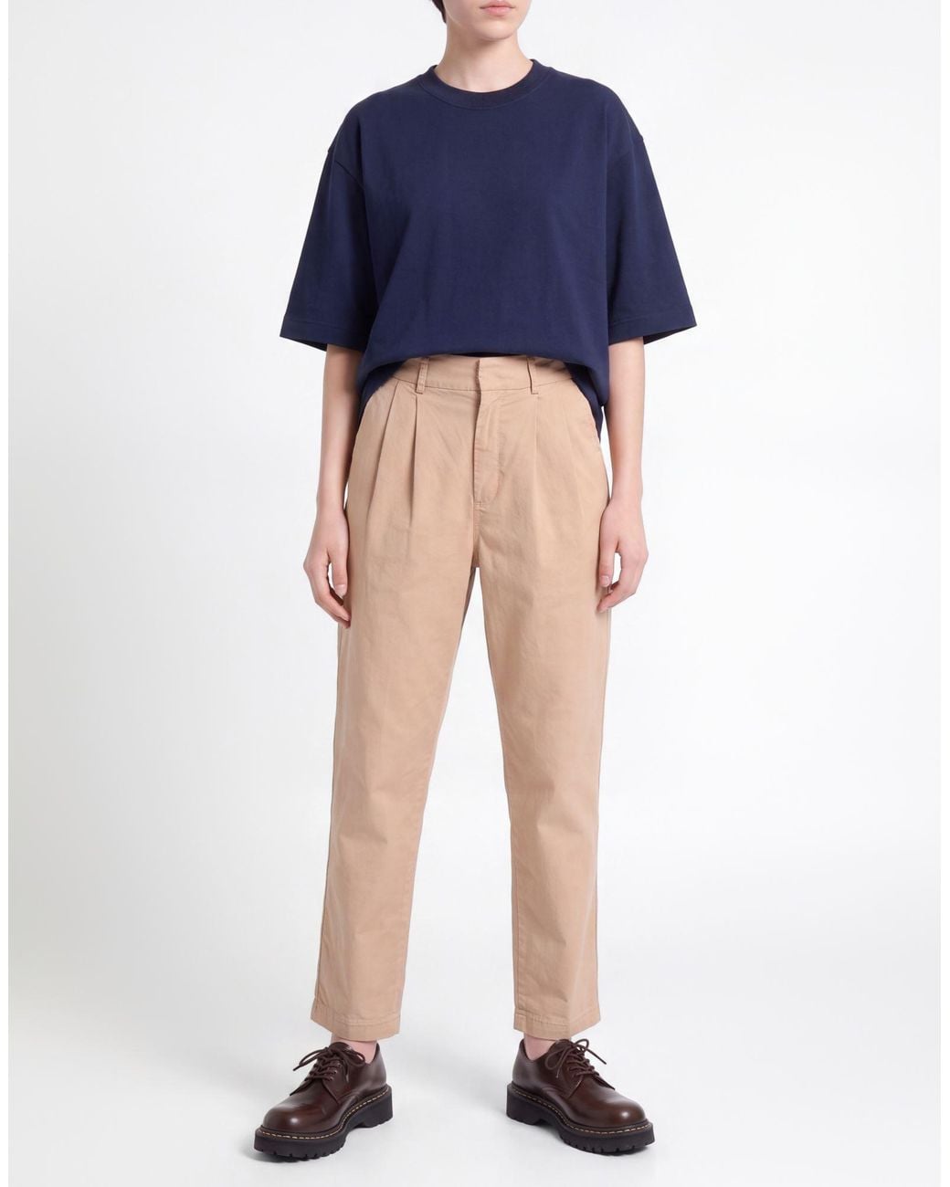 White Sand Natural Light Pants Pima Cotton, Cotton, Elastane