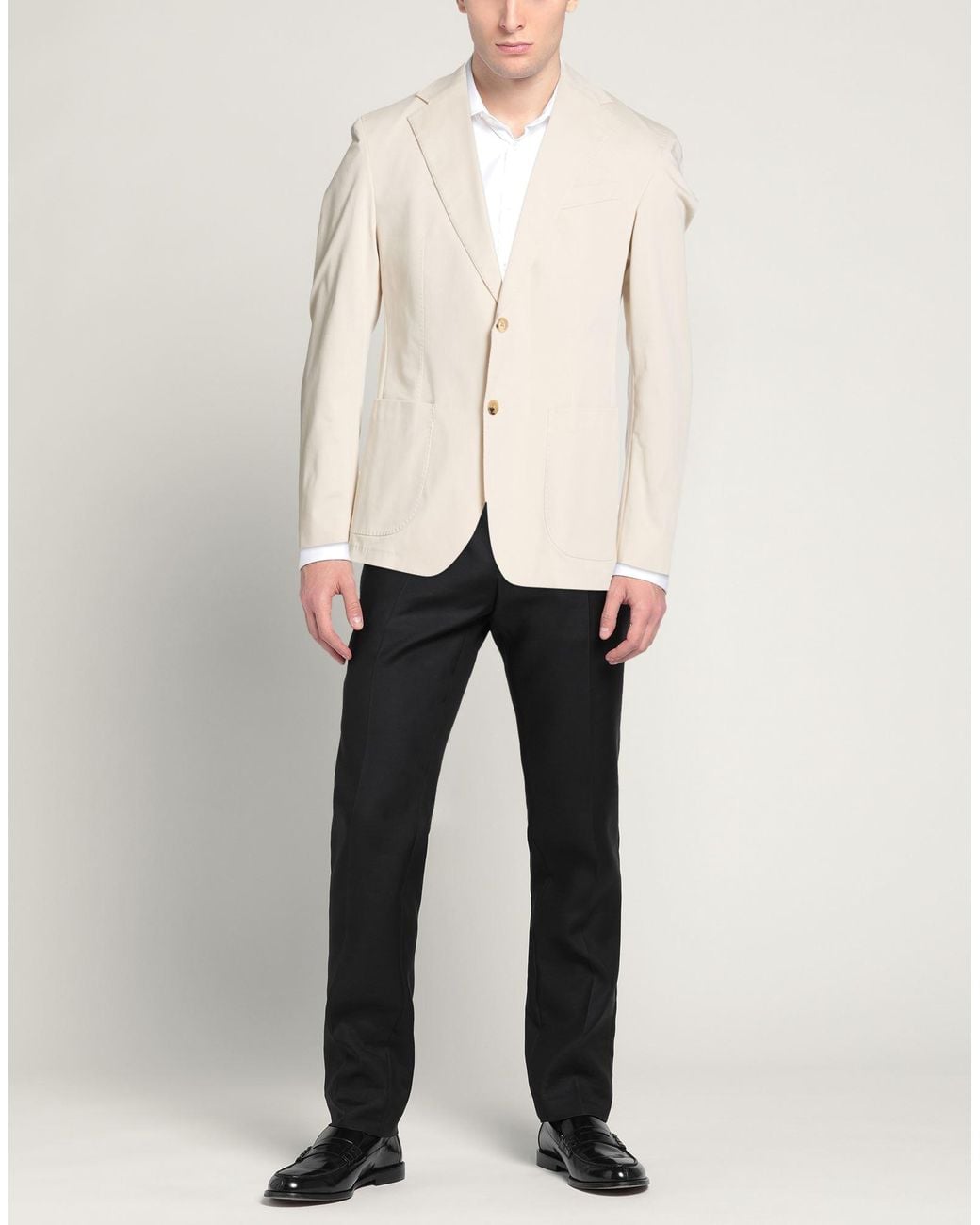 Windsor. Natural Ivory Blazer Cotton, Elastane for men