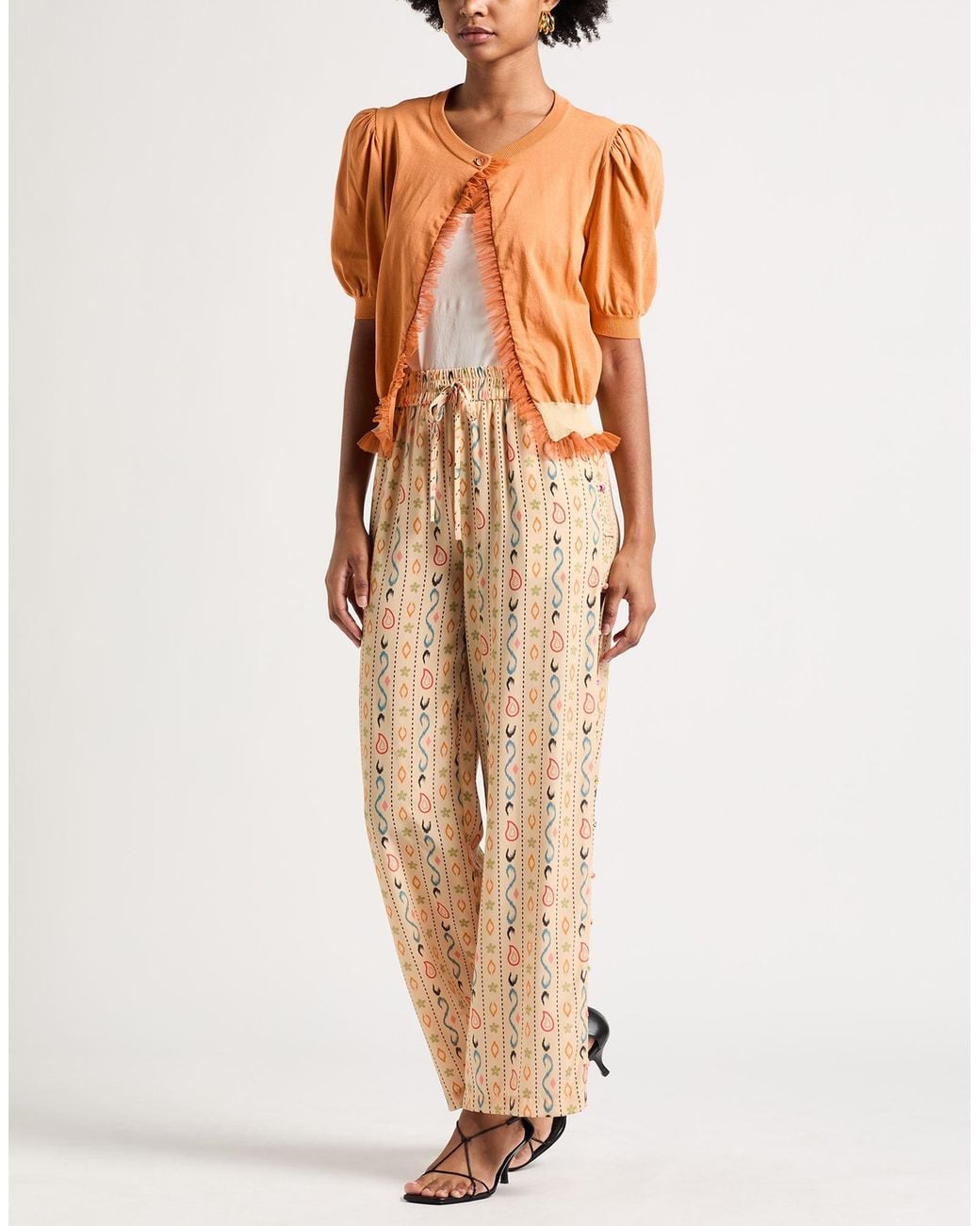 Moschino Orange Cardigan Cotton, Polyamide