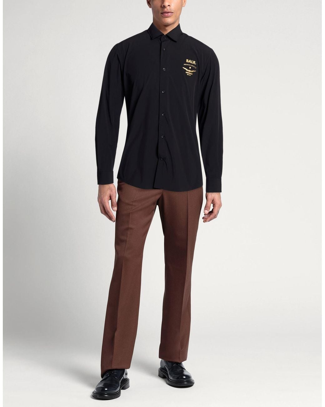 BALR Blue Shirt Nylon, Elastane for men