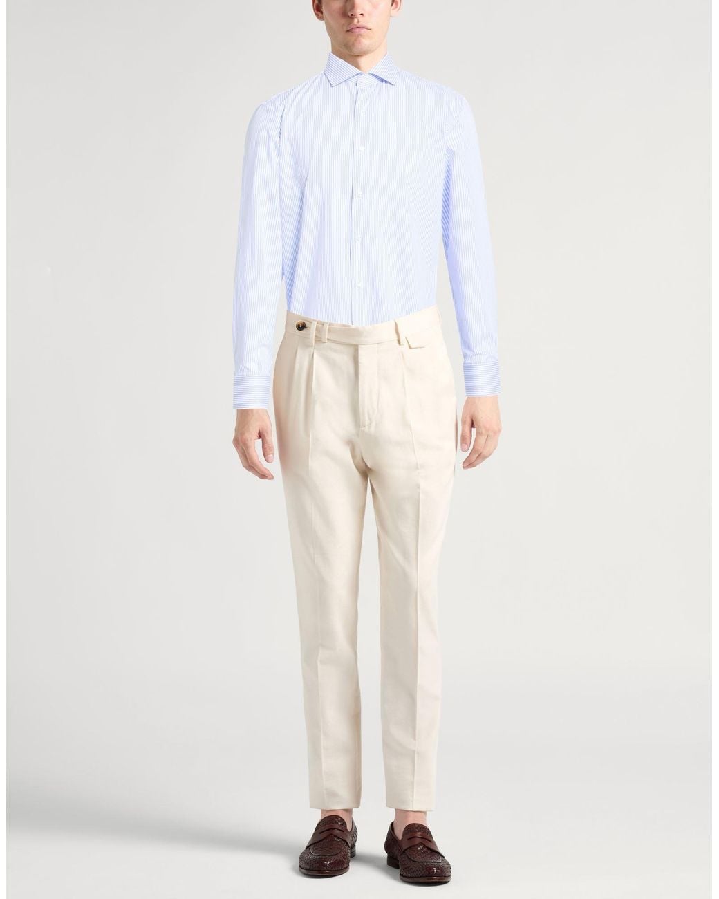 Caruso White Shirt Cotton for men