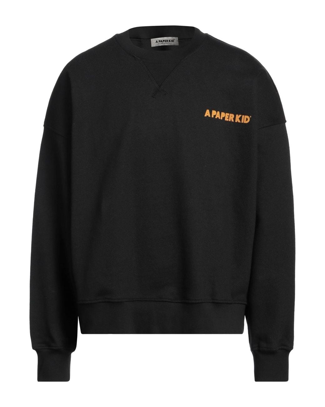 A PAPER KID Black Sweatshirt Cotton for men