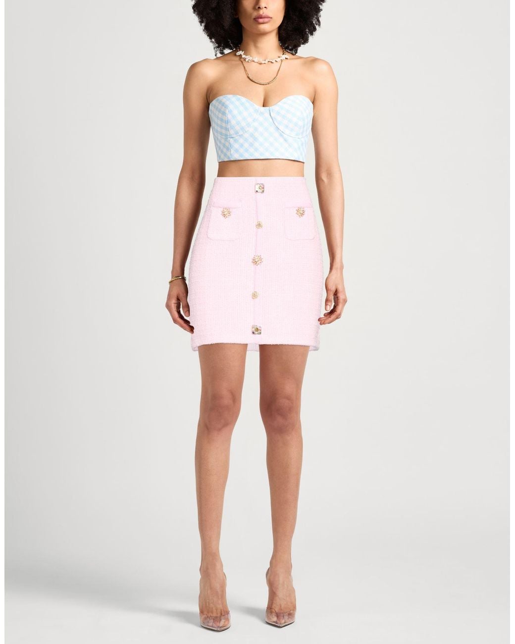 Self-Portrait Pink Mini Skirts